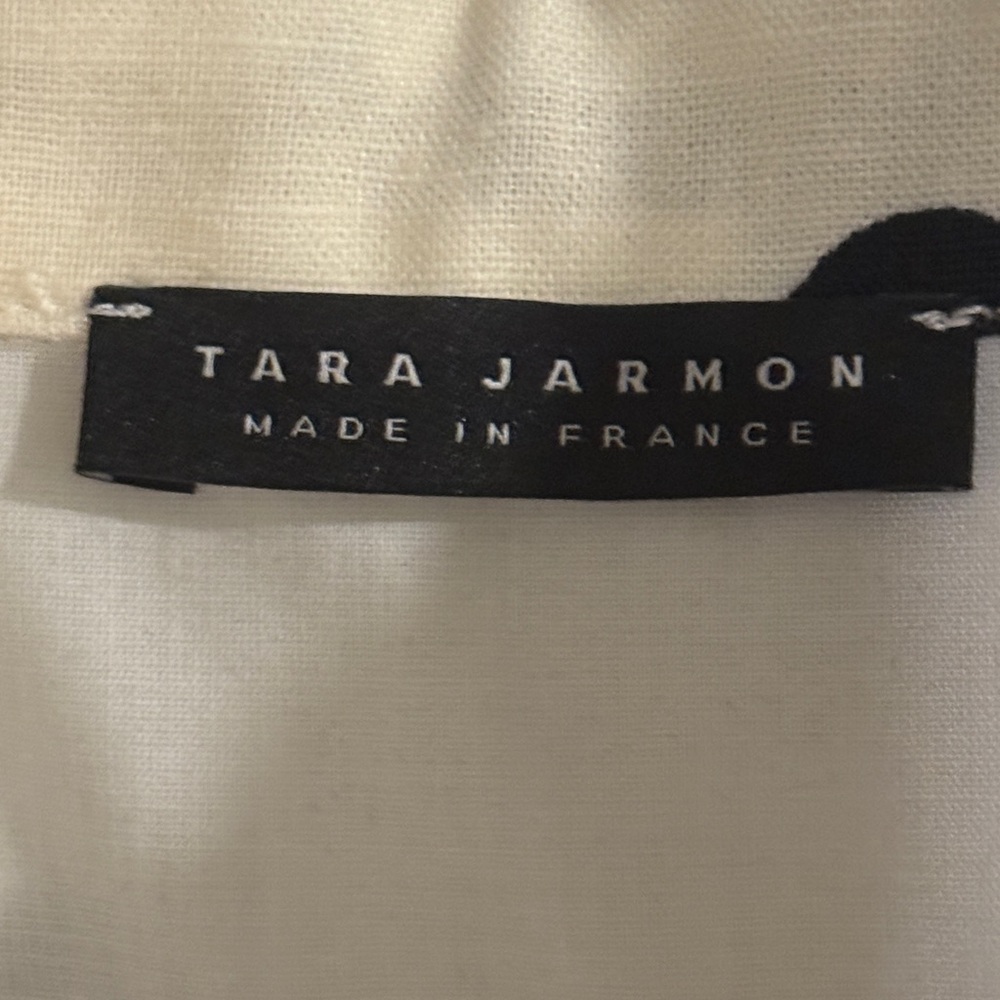 Tara Jarmon Women’s Robin Ecru with Black Polka Hearts Dress - Size 42 - Picture 7 of 10